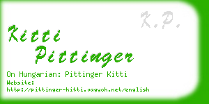 kitti pittinger business card